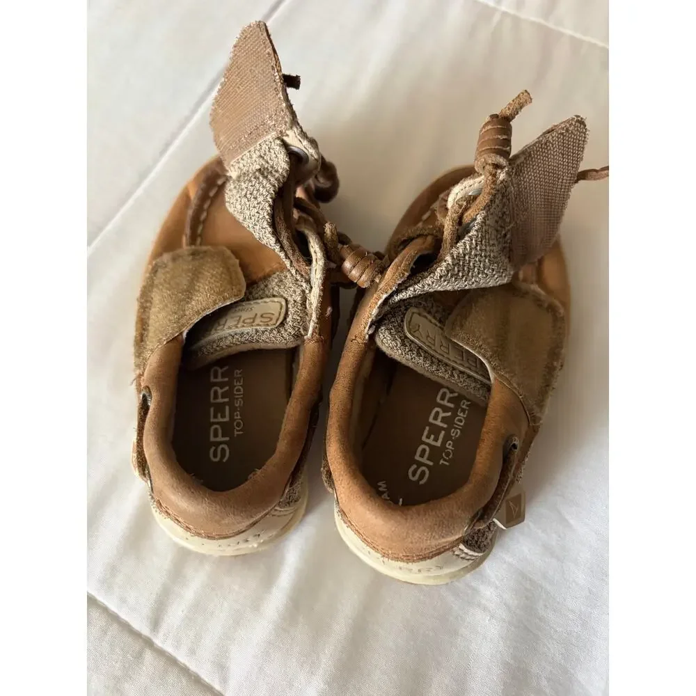 Sperry Brown Top-Side Toddler Boat Shoes Sz 5M Church Dress Up Shoes